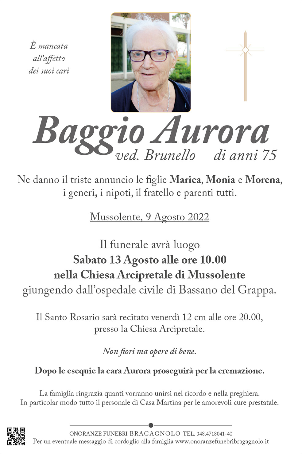 epigrafe Baggio Aurora